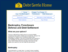 Tablet Screenshot of debtsettlehome.com